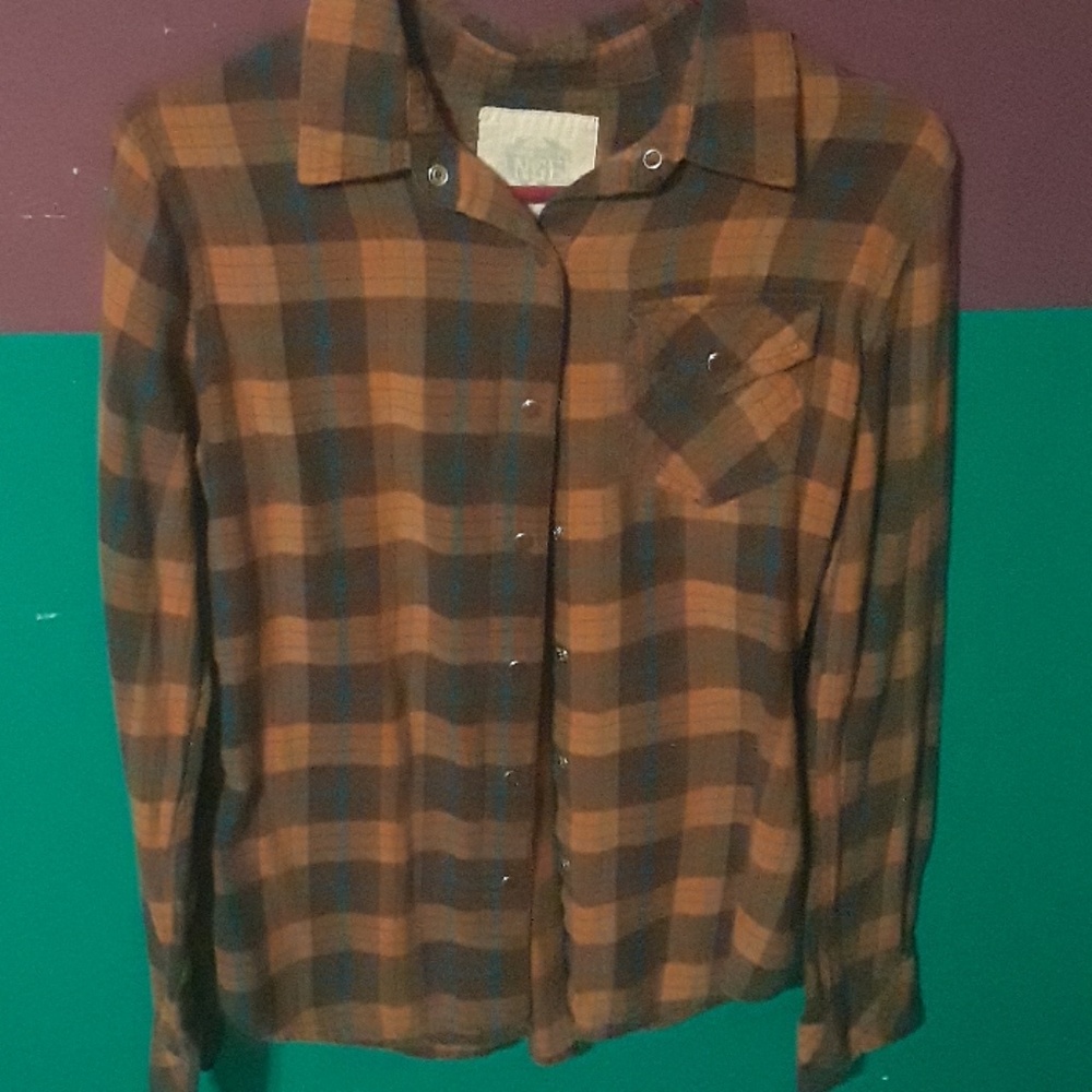 Plaid long sleeve button up.